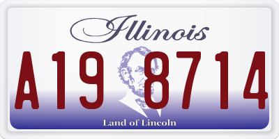 IL license plate A198714
