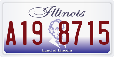 IL license plate A198715