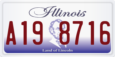 IL license plate A198716
