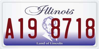 IL license plate A198718