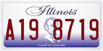 IL license plate A198719
