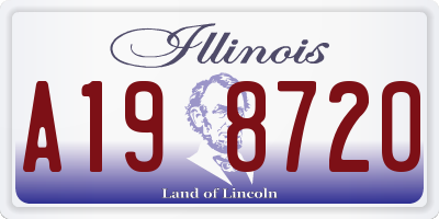 IL license plate A198720