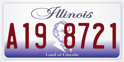 IL license plate A198721