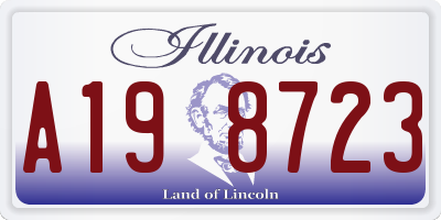 IL license plate A198723
