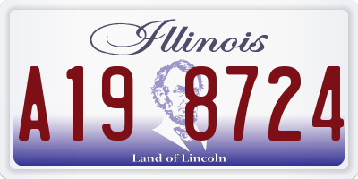 IL license plate A198724