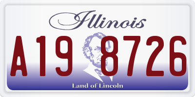 IL license plate A198726