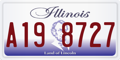 IL license plate A198727