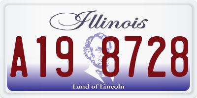 IL license plate A198728