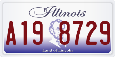 IL license plate A198729