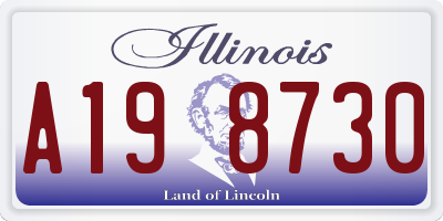 IL license plate A198730