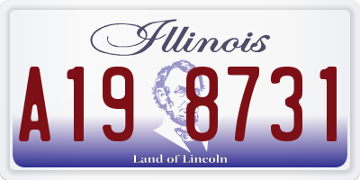 IL license plate A198731