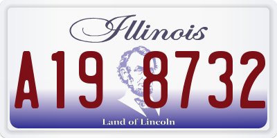 IL license plate A198732
