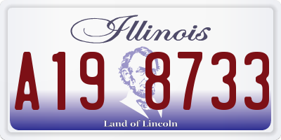 IL license plate A198733