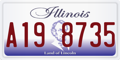 IL license plate A198735