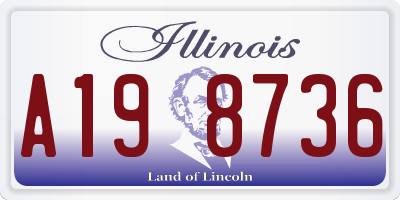 IL license plate A198736
