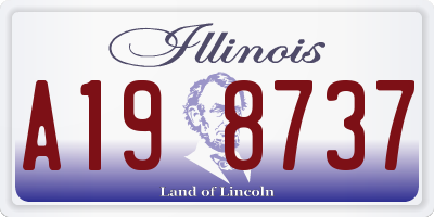 IL license plate A198737