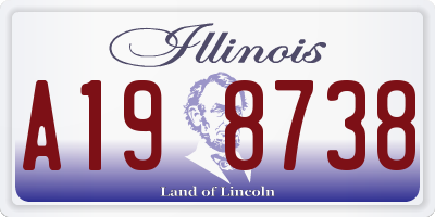 IL license plate A198738