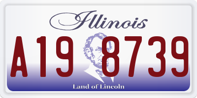 IL license plate A198739