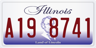 IL license plate A198741