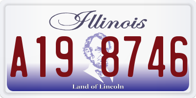 IL license plate A198746