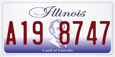 IL license plate A198747