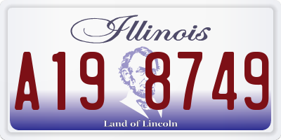 IL license plate A198749