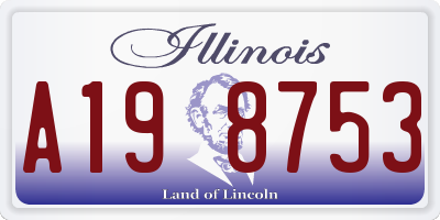 IL license plate A198753