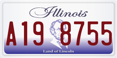IL license plate A198755