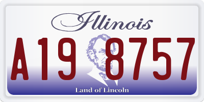 IL license plate A198757