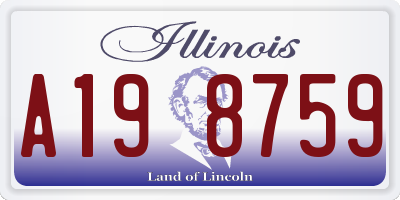 IL license plate A198759