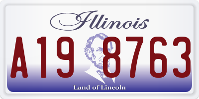 IL license plate A198763