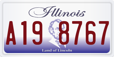 IL license plate A198767