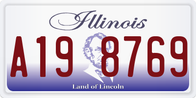 IL license plate A198769