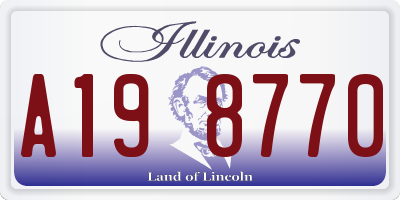 IL license plate A198770