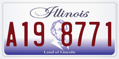 IL license plate A198771