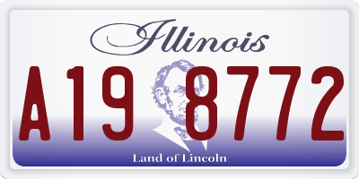 IL license plate A198772
