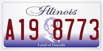 IL license plate A198773