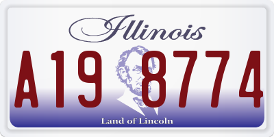 IL license plate A198774