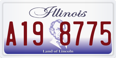 IL license plate A198775