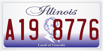 IL license plate A198776