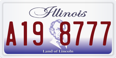 IL license plate A198777