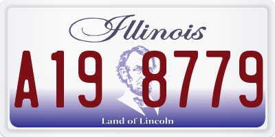 IL license plate A198779