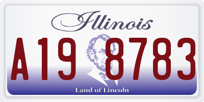 IL license plate A198783
