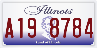 IL license plate A198784