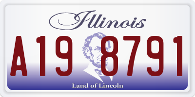 IL license plate A198791
