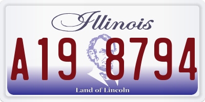 IL license plate A198794