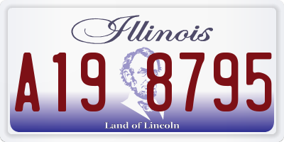 IL license plate A198795