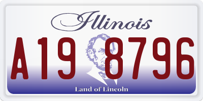 IL license plate A198796