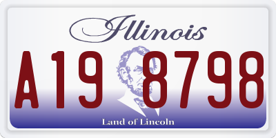 IL license plate A198798