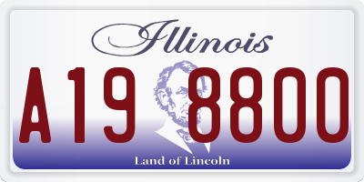 IL license plate A198800